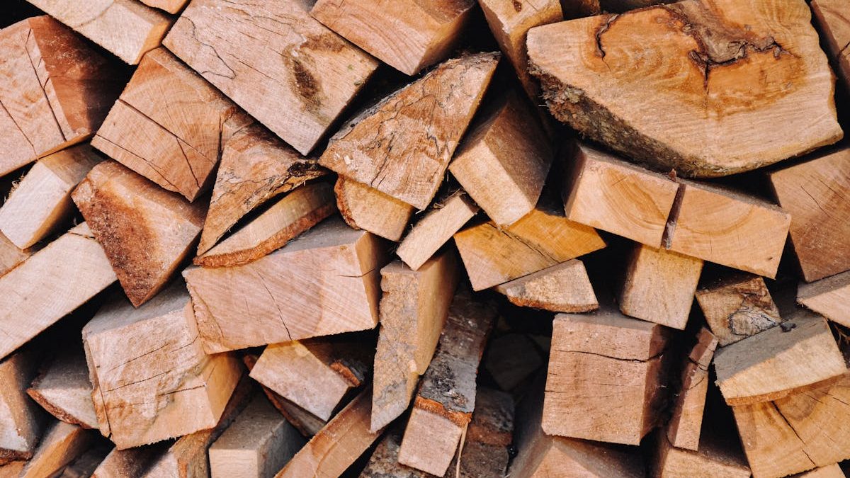 stored fire wood
